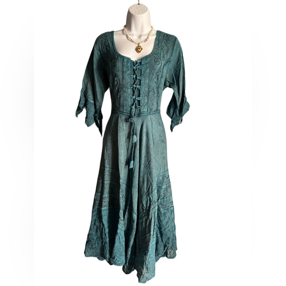 Gypsy Boho Style ONESIZE LAPOGEE DRESS.  CL/GR.  AW10 - Picture 2 of 4